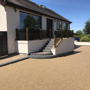 Resin Driveway in Rhuddlan North Wales With Block Border7